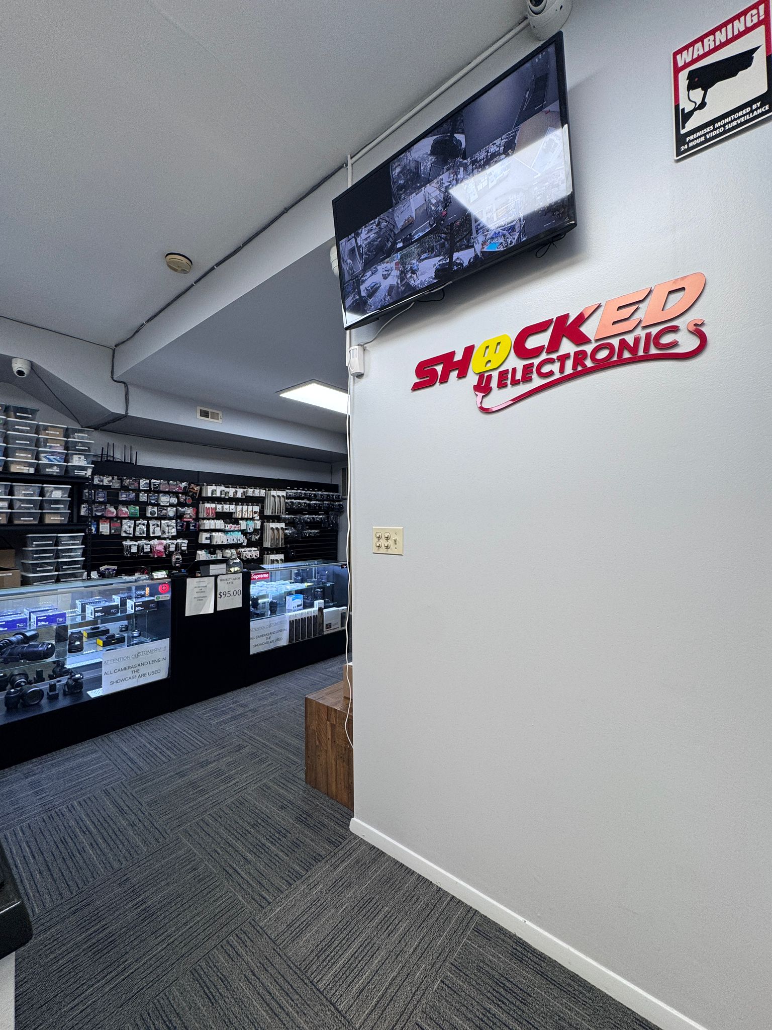 Shocked Electronics storefront